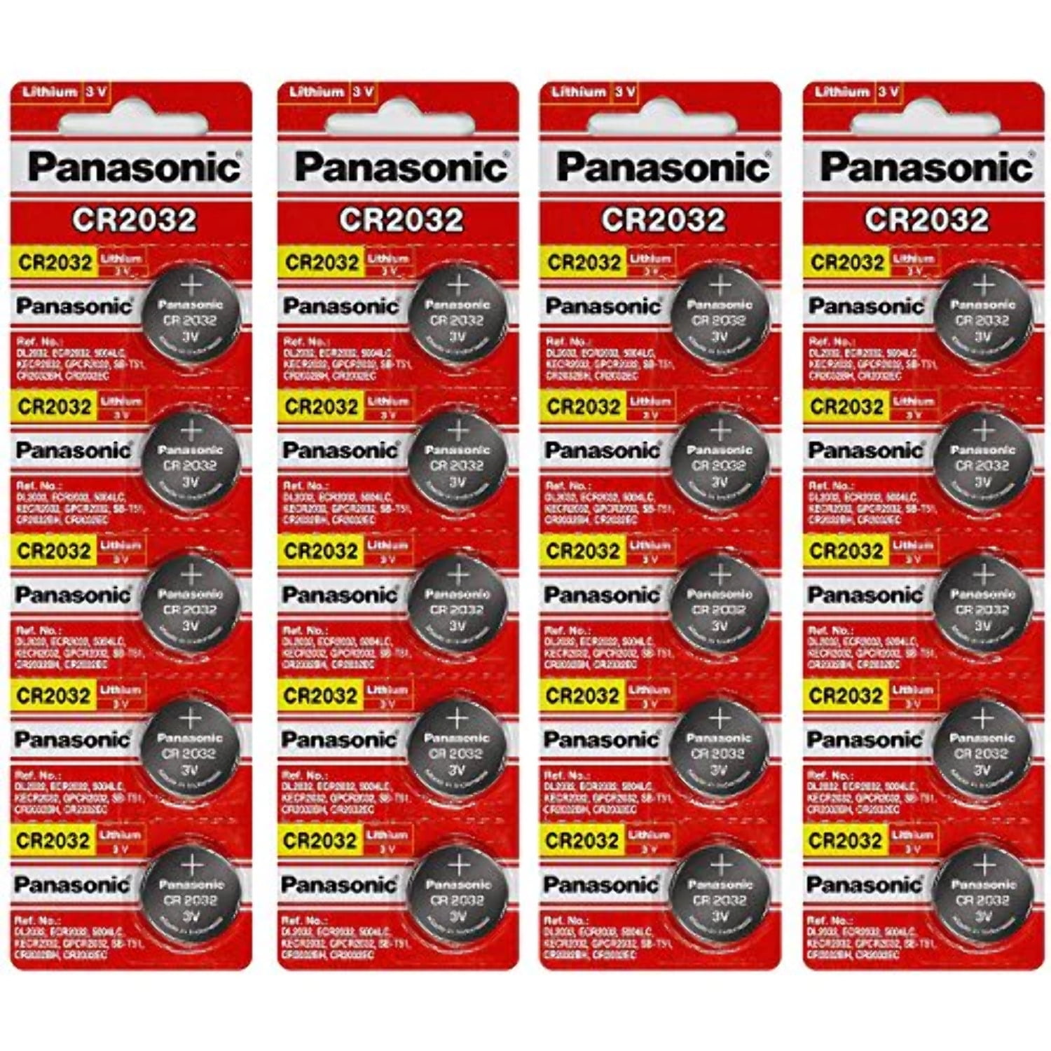 CR2032 Panasonic 3 Volt Lithium Coin Cell Battery