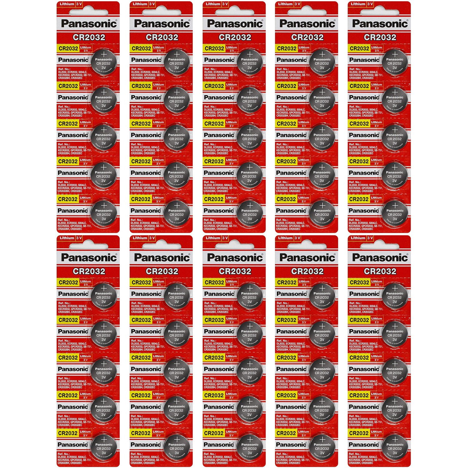 50-Pack Panasonic CR2477 3 Volt Lithium Coin Cell Batteries