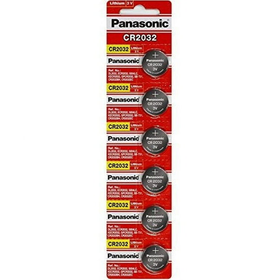 Panasonic CR2032 Battery Lithium cr-2032 3V Coin Cell pack of 6 batteries"panasonic brand name batteries"