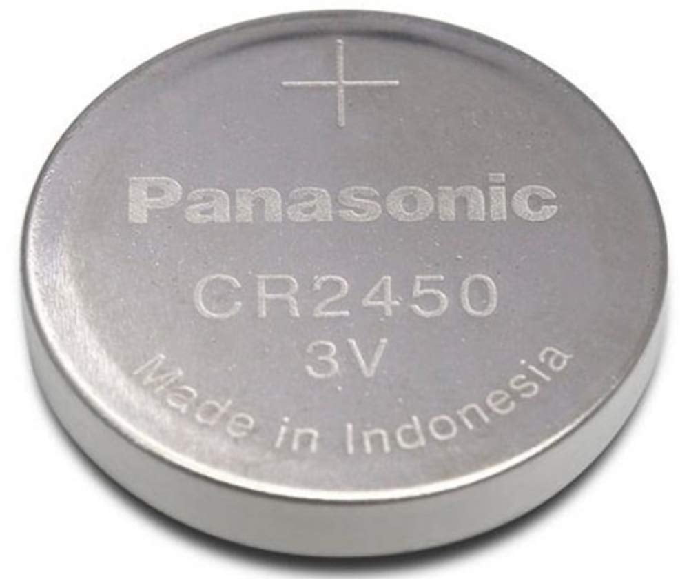 Panasonic CR2450 Lithium Coin Cell Battery - 620mAh - 1 Piece Tear Strip
