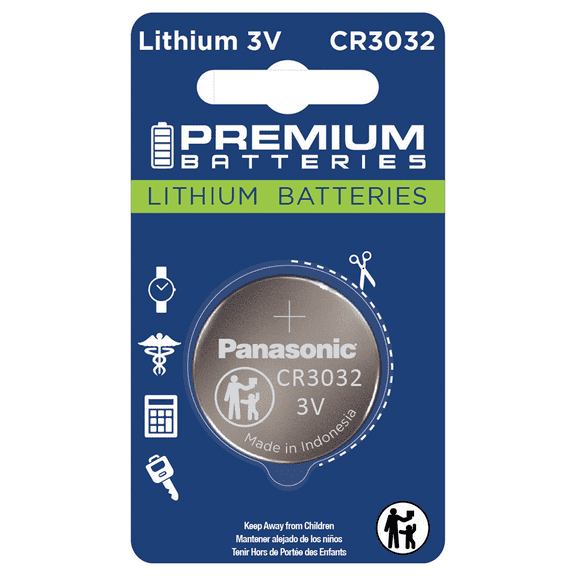 Panasonic CR3032 3V Lithium Coin Battery - 1 Battery + FREE SHIPPING!