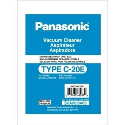 Panasonic Compact Canister MC-CG381&MC-CG467 Type C-20E Bags 5 Pk Part # AMC94KYZ0
