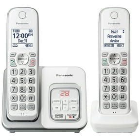 Panasonic Cordless Phone with 2 Handsets, Call Block & Answering Machine - KX-TG3812W