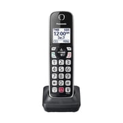 Panasonic Cordless Phone Handset Accessory Compatible with KX-TGD86x Series Cordless Phone Systems - KX-TGDA86S Black with Silver Trim