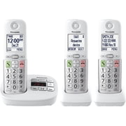 Panasonic Cordless Phone, Easy to Use with Large Display and Big Buttons, Flashing Favorites Key, Built in Flashlight, Call Block, Volume Boost, Talking Caller ID, 2 Cordless Handsets - KX-TGU433W