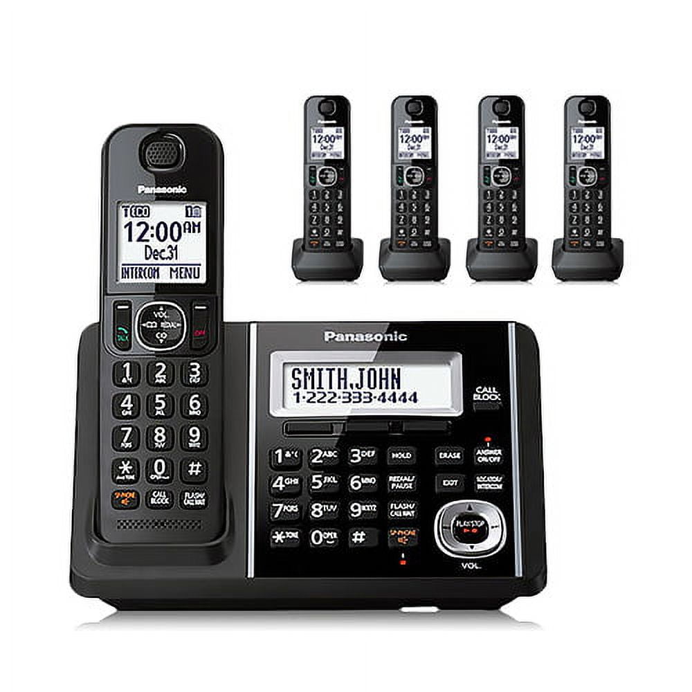 Panasonic Cordless Phone and Answering Machine with 5 Handsets