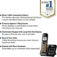 thumbnail image 1 of Panasonic Cordless Phone with Call Block and Answering Machine, Expandable System with 1 Handset - KX-TGD830M (Metallic Black), 1 of 8
