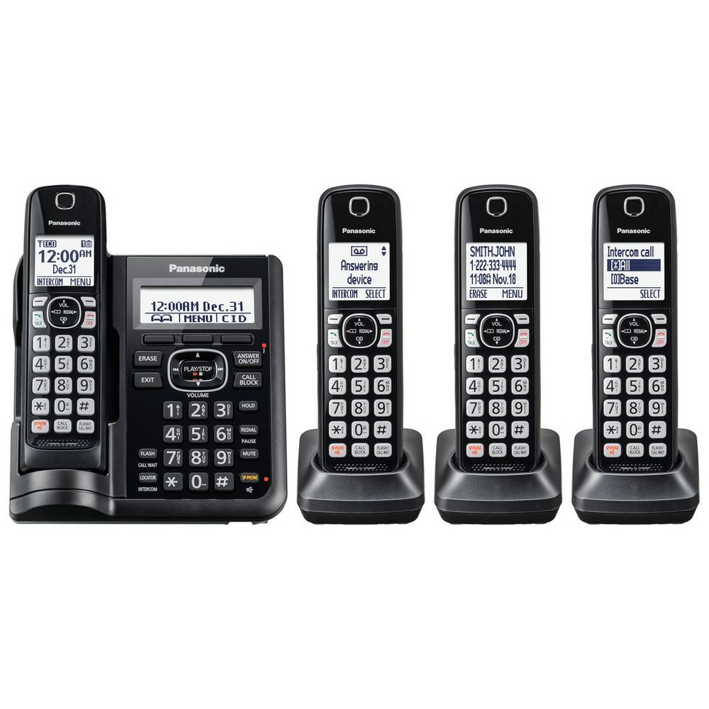 Panasonic Cordless Phones with Answering Machine - 4 Handsets - image 1 of 3