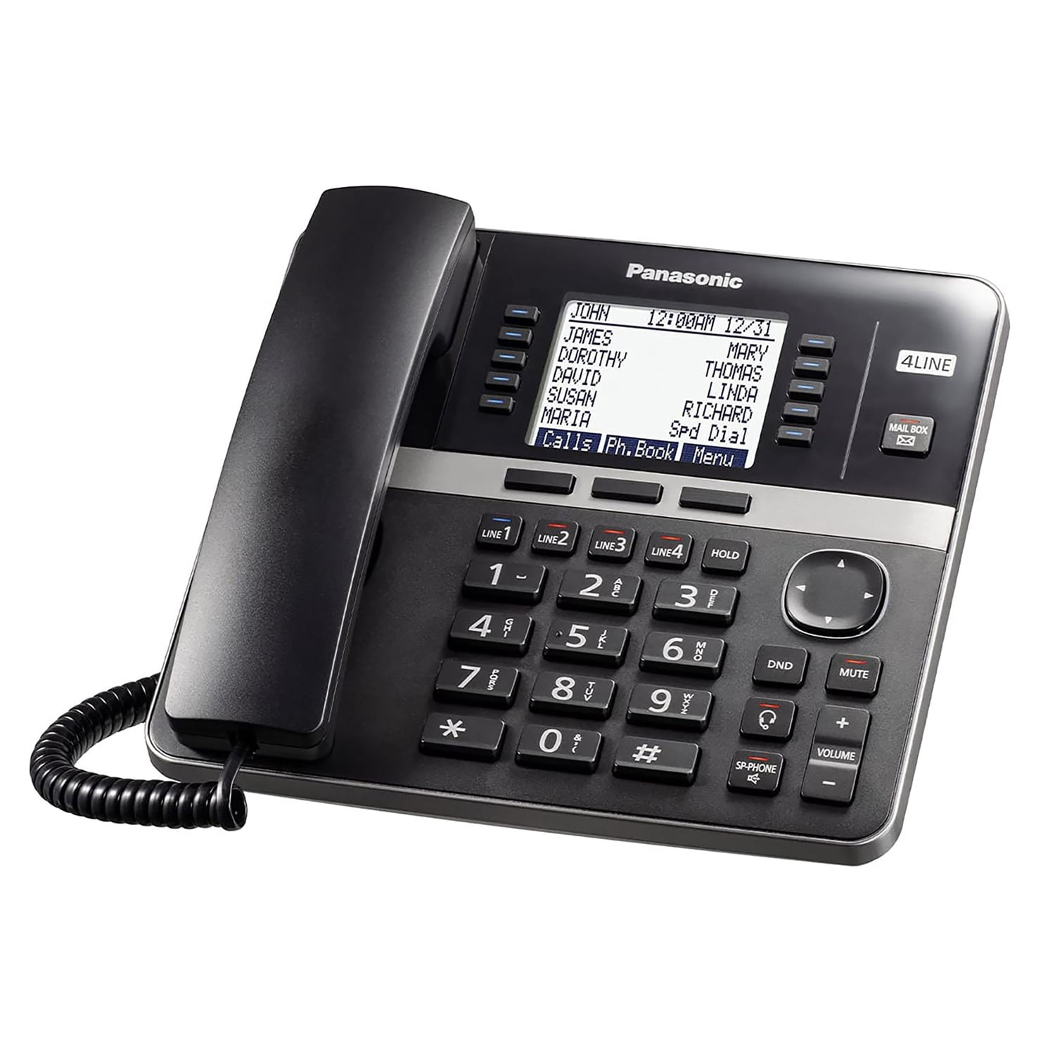 Panasonic DECT 6.0 4-Line Corded Office Phone Base Station with ...