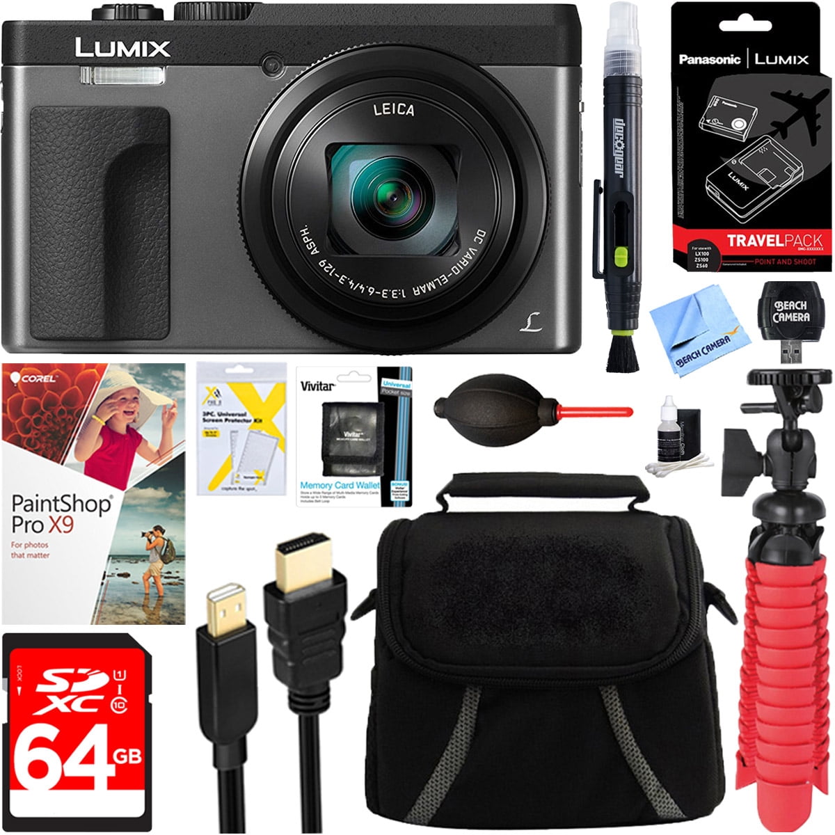 Panasonic DMC-ZS70S LUMIX ZS70 Digital Camera (Silver) 64GB