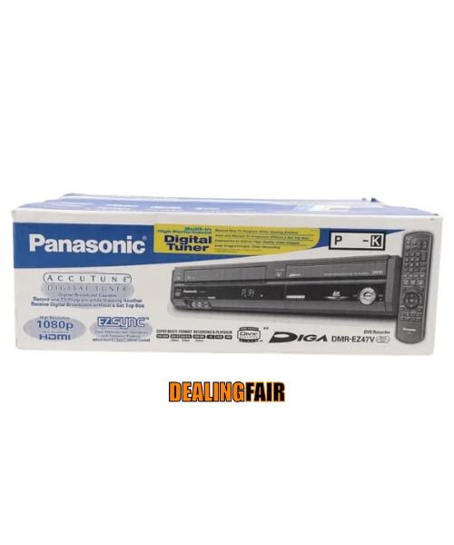 Panasonic DMR-EZ47V DVD VCR Recorder Combo with ACCUTUNE (ATSC) Tuner 1080p Upscaling (New) - image 1 of 4