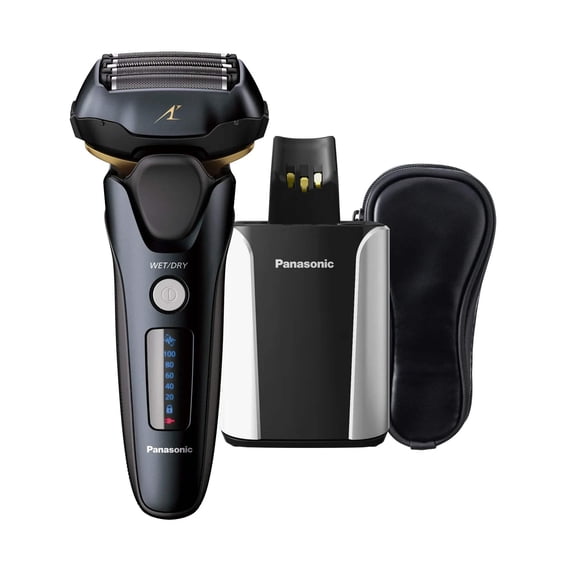 Panasonic Electric Razor for Men, Electric Shaver, ARC5 with Premium Automatic Cleaning and Charging Station, Wet Dry Shaver Men, Cordless Razor, with Pop-Up Trimmer