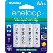Panasonic Eneloop BK-3MCCA4BA Pre-Charged Nickel Metal Hydride AA Rechargeable Batteries, 4-Battery Pack