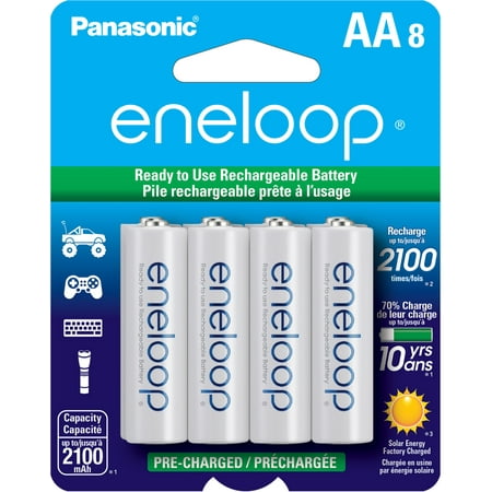 Panasonic - eneloop Rechargeable AA Batteries (8-Pack)