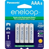 Panasonic Eneloop BK-4MCCA8BA Pre-Charged Nickel Metal Hydride AAA Rechargeable Batteries, 8-Battery Pack