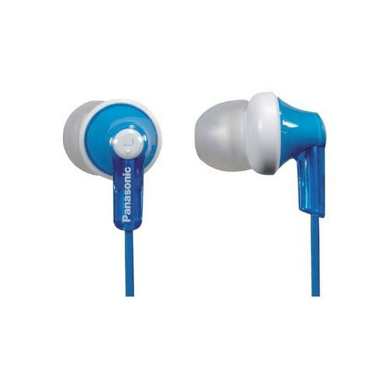 Crystal Comfort-Fit, Compatible Headphones Android Dynamic In-Ear (Blue) Class ErgoFit Earbud Sound, No Panasonic Best RP-HJE120-A Ergonomic Clear Mic,iPhone, in