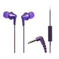 thumbnail image 1 of Panasonic ErgoFit Earbud Headphones with Microphone and Neodymium Drivers, RP-TCM125 (Metallic Purple), RP-TCM125-VA, 1 of 5