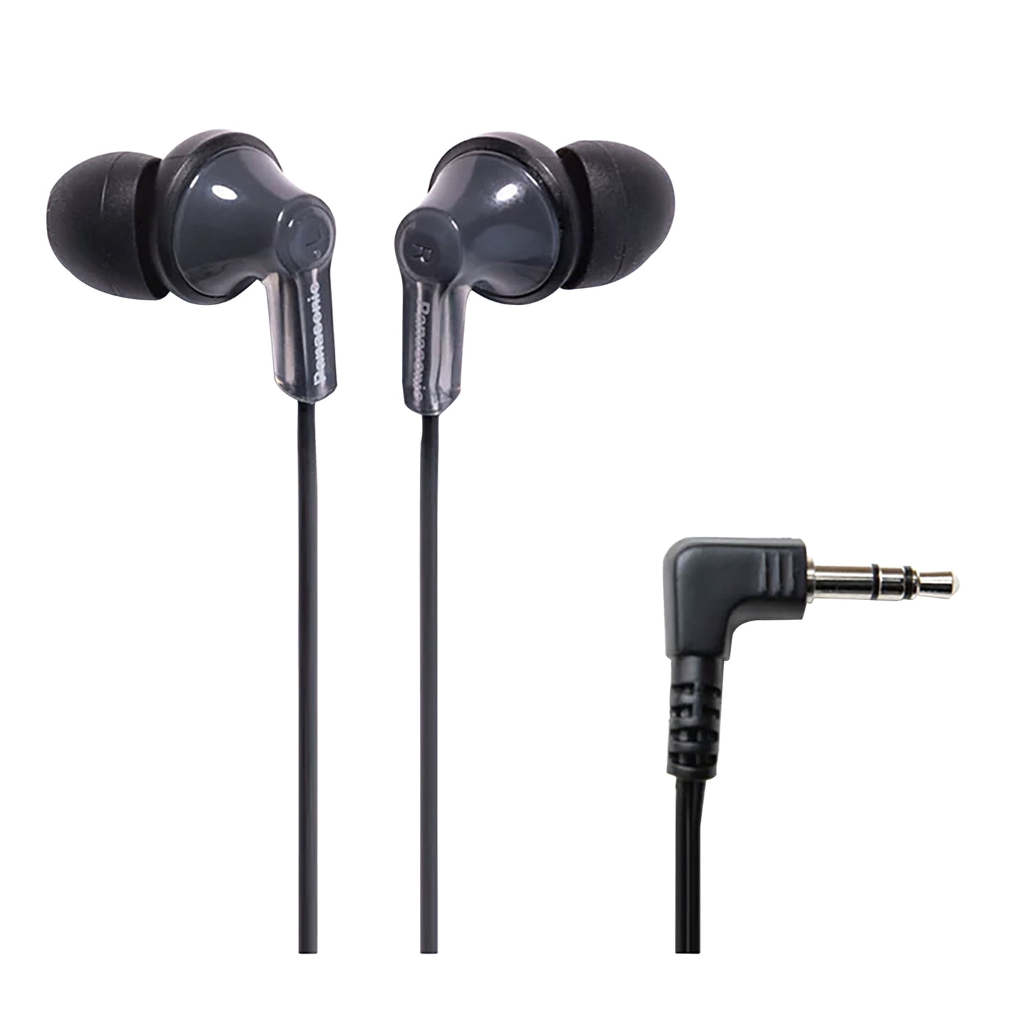 Panasonic ErgoFit Earphones, Neodymium Drivers, RP-HJE120 (Black), RP-HJE120-KPT
