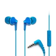 Panasonic ErgoFit Wired Earbuds, in-Ear Headphones with Microphone and Call Controller, Ergonomic Custom-Fit Earpieces (S/M/L), 3.5mm Jack for Phones