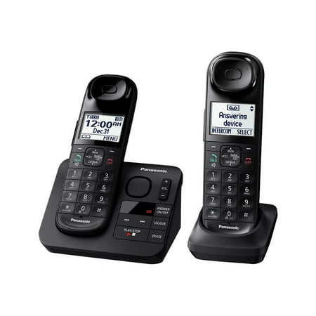 Panasonic Expandable Cordless 2 Phone Answering System w/ Comfort Shoulder Grip