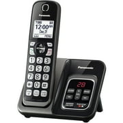 Cordless Telephone in metallic black