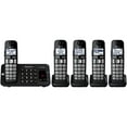 thumbnail image 1 of Panasonic Expandable Cordless Phone with Enhanced Noise Reduction 5 Handsets, Black, 1 of 2