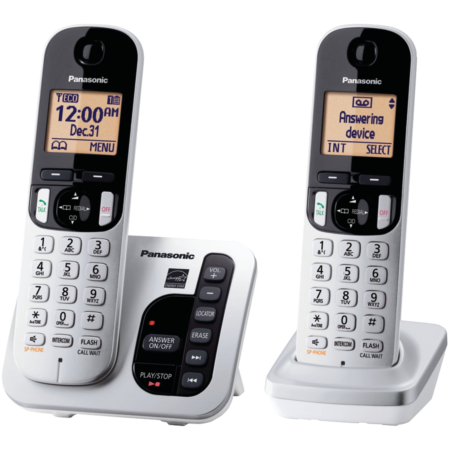 Panasonic Expandable Digital Cordless Answering System with 2 Handsets