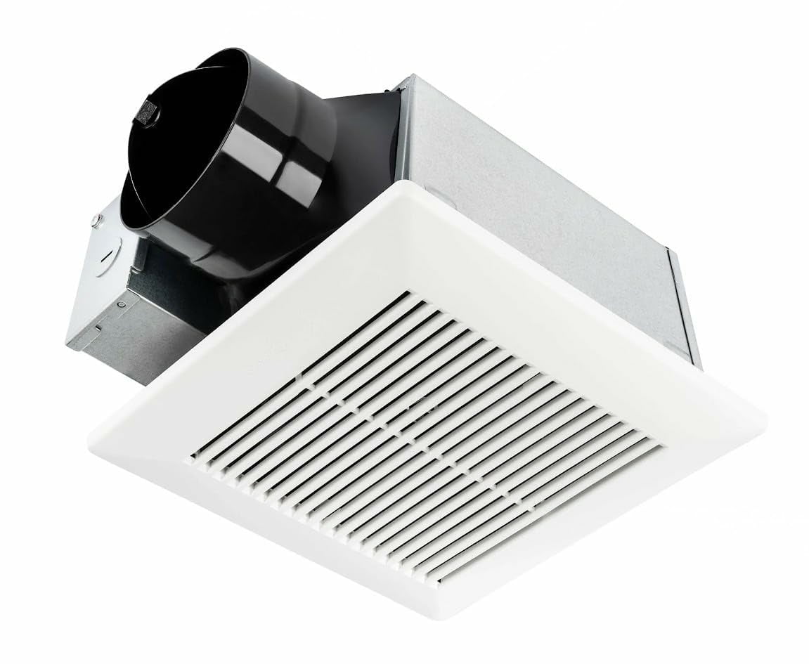 White Plastic Ceiling Mount Energy Star Exhaust Fan