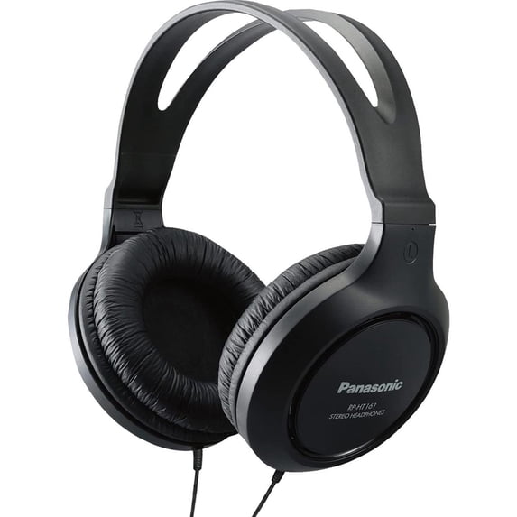 Panasonic Noise-Canceling Over-Ear Headphones, Black, RP-HT161-K