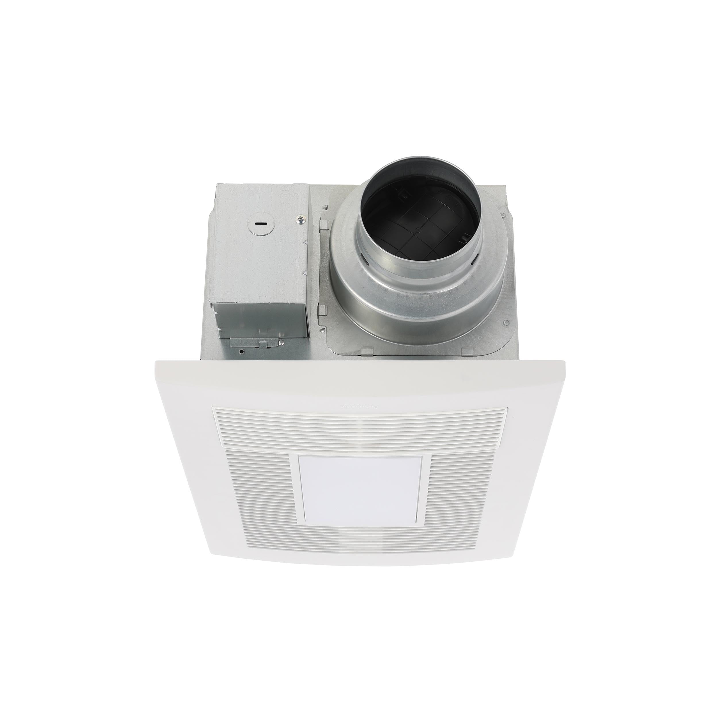 WhisperWarm White Ceiling Mount Bathroom Fan with Heater and LED Light