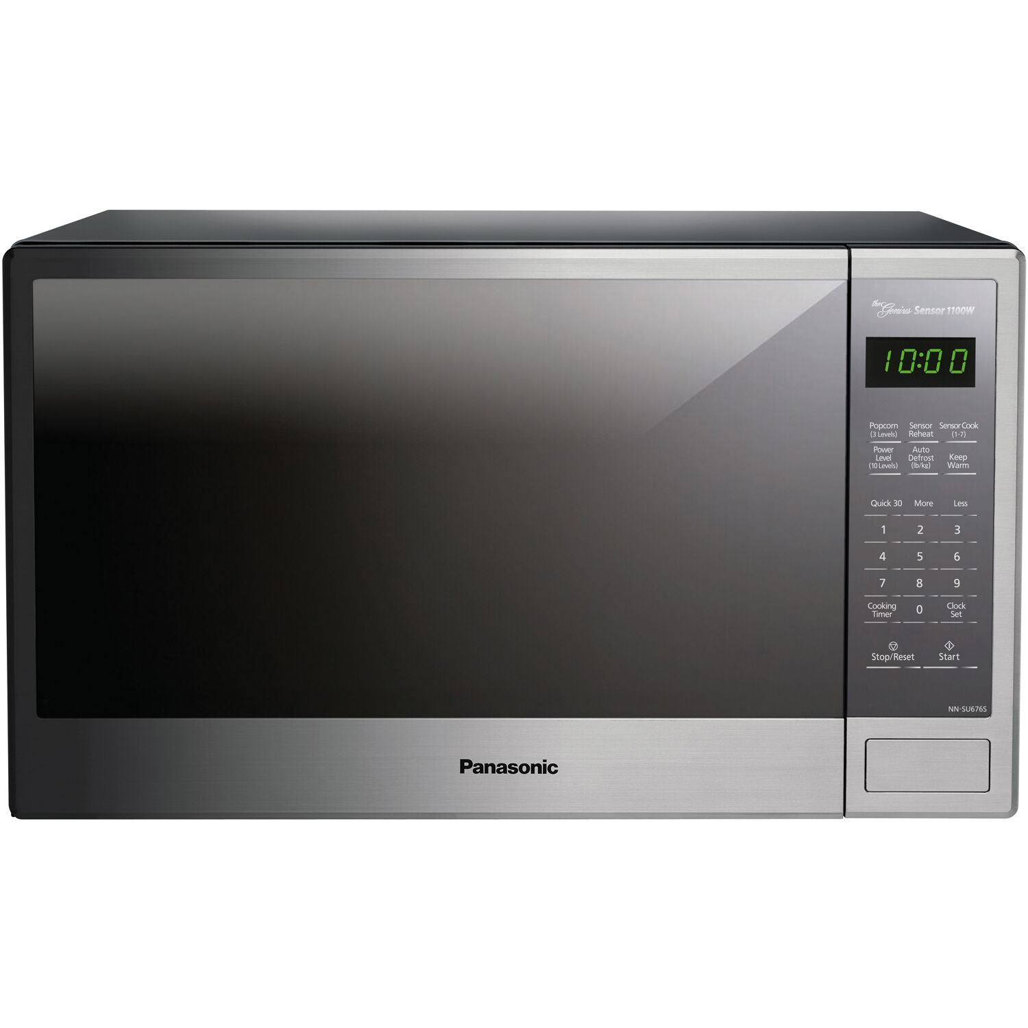 Panasonic Genius Sensor 1.3-Cu. Ft. 1100W Countertop Microwave Oven in Stainless Steel - image 1 of 6