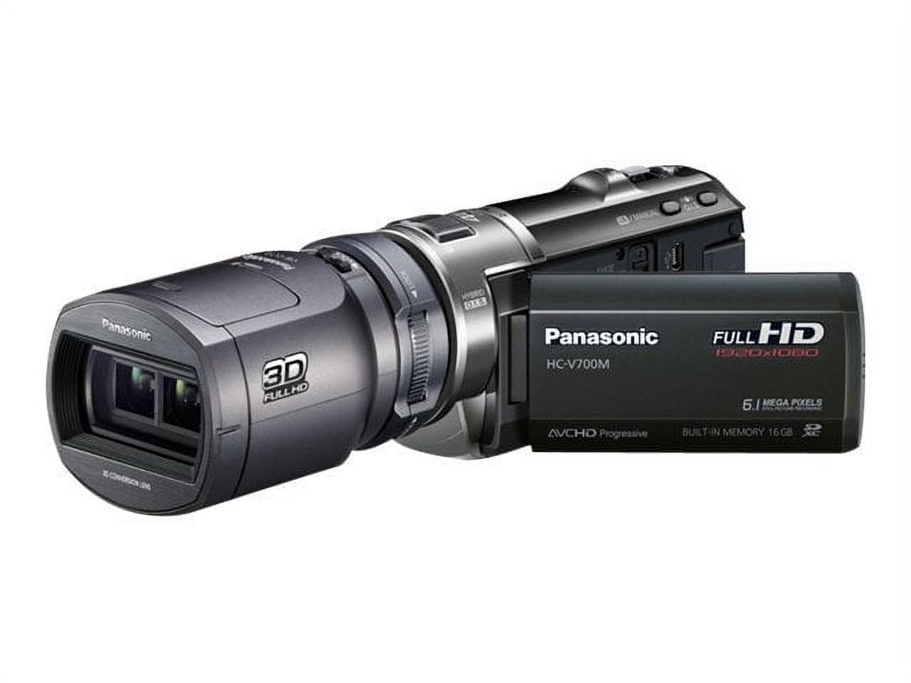 Panasonic HC-V700M - Camcorder - 1080p - 15.3 MP - 21x optical zoom - flash  16 GB - flash card - black