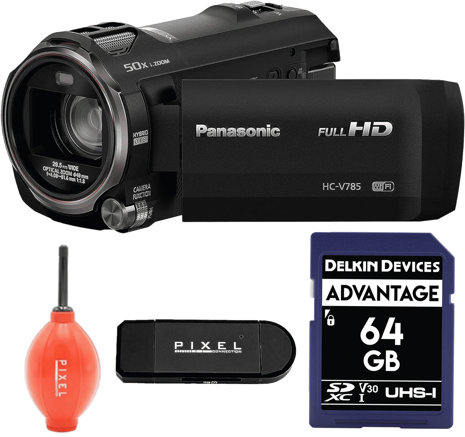 Panasonic HC-V785K Full HD Camcorder, 20X Optical Zoom, 1