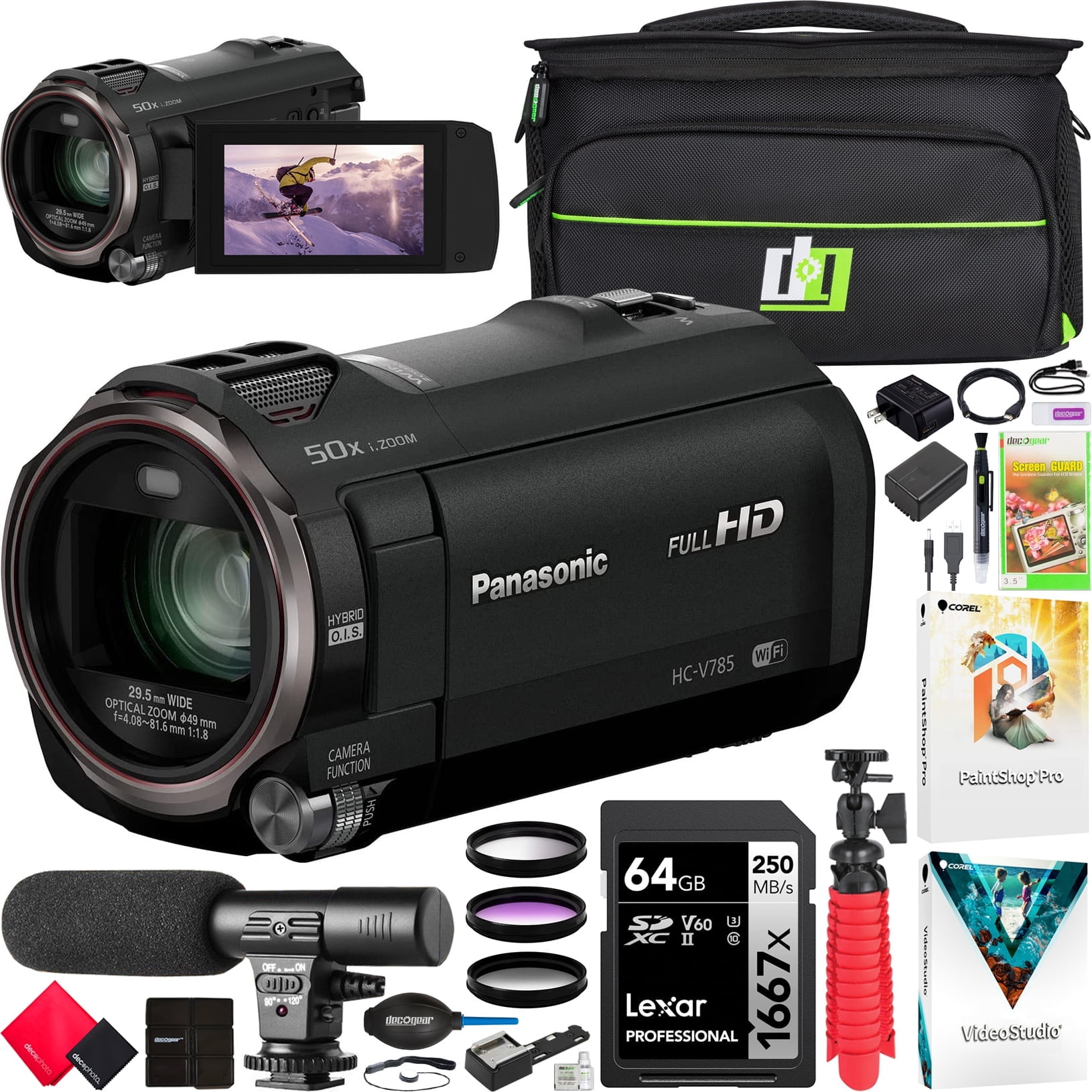 Panasonic HC-V785K Full HD Camcorder Video Camera with 20X Optical Zoom, 1/2.3 Panasonic HC-V785K Full HD Camcorder Video Camera with 20X Optical Zoom, 1/2.3