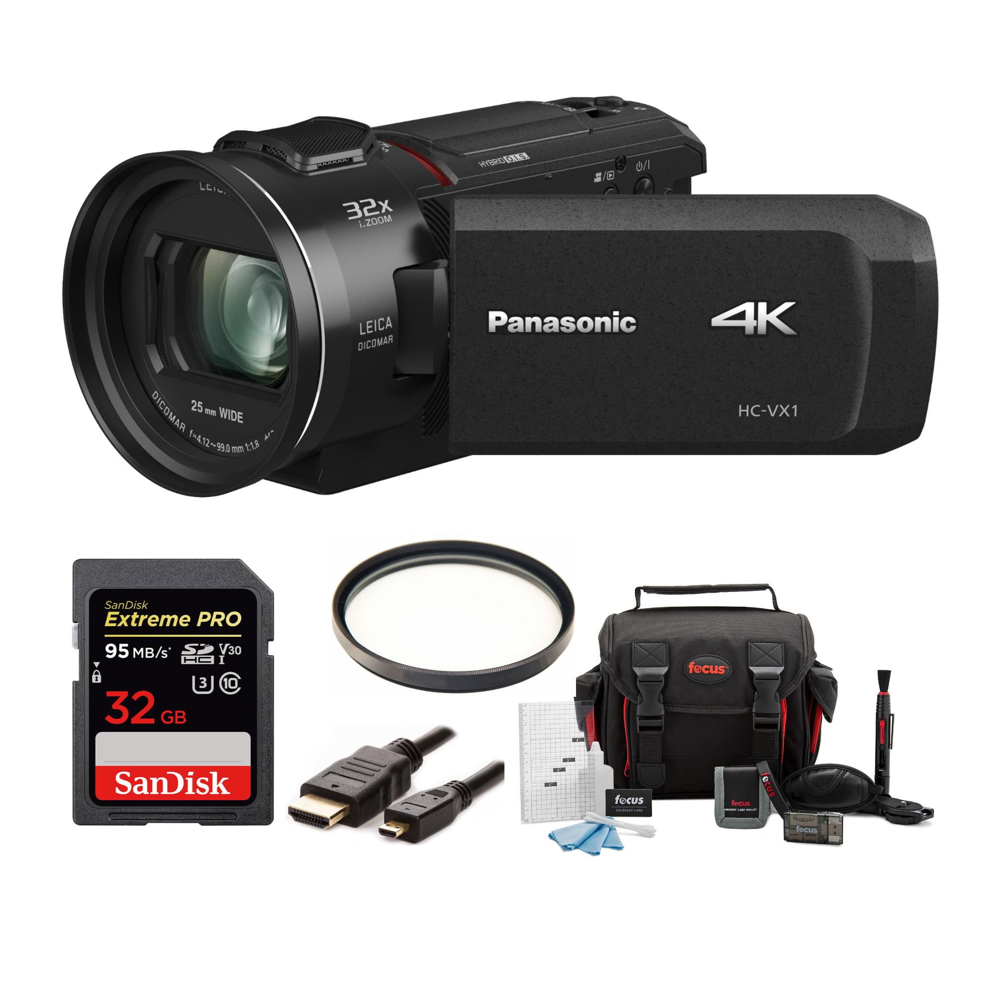 Panasonic HC-VX1 4K Camcorder with 24X Leica Lens and Accessory Bundle ...