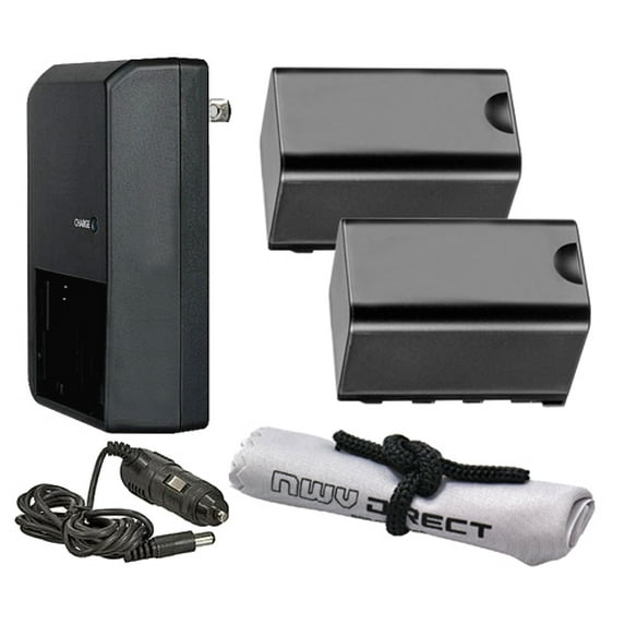 Panasonic HC-X1 High Capacity Intelligent Batteries (2 Units) + AC/DC Travel Charger + Microfiber Cleaning Cloth.