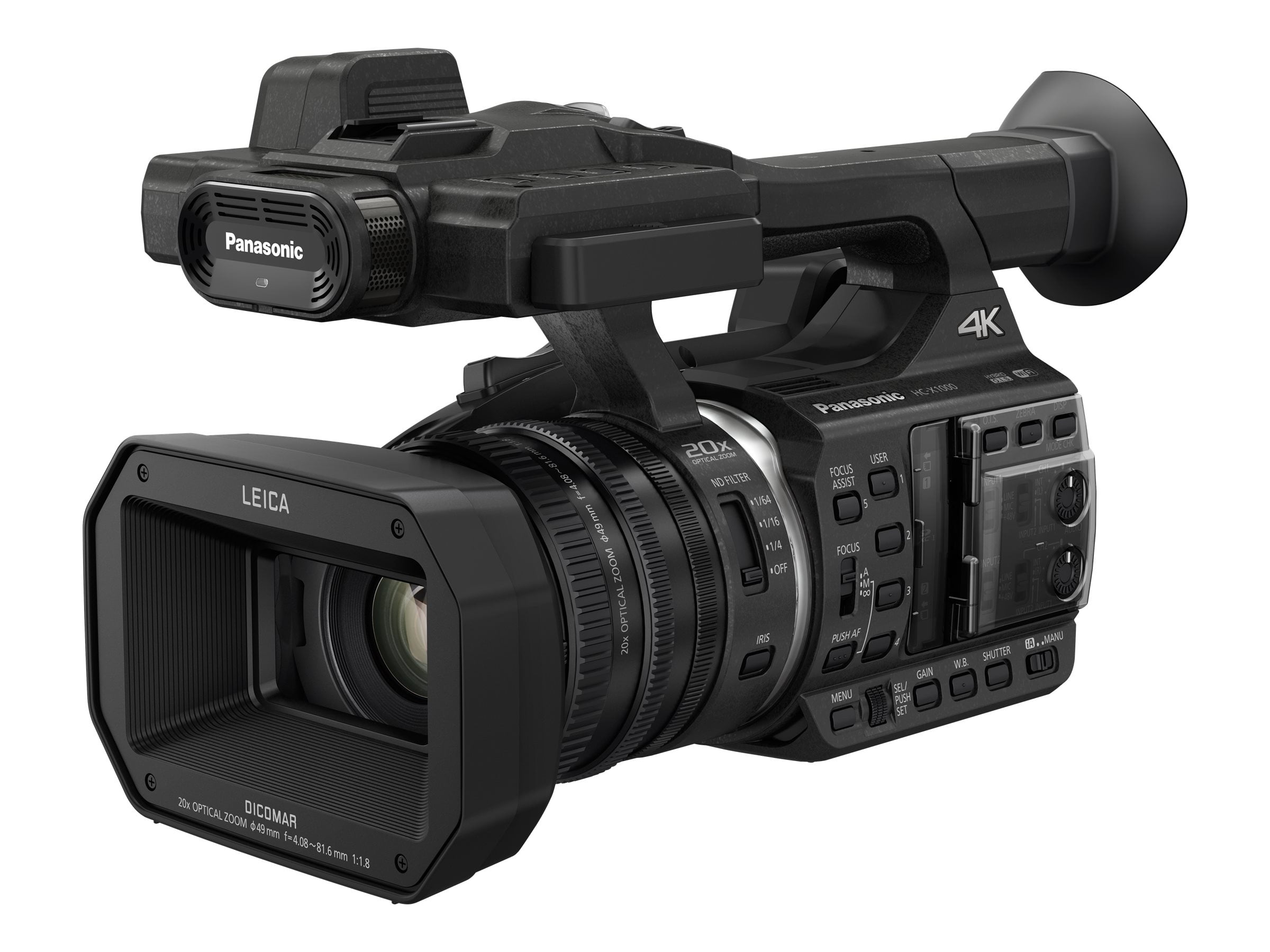 Panasonic HC-X1000 - Camcorder - 4K - 18.91 MP - 20x optical zoom - Leica - flash card - Wi-Fi, NFC - black