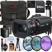 Panasonic HC-X1200 UHD 4K HDMI Lightweight Compact Camcorder with 64GB SanDisk Memory Card + Case + Filter Kit + SV Premium Accessory Bundle
