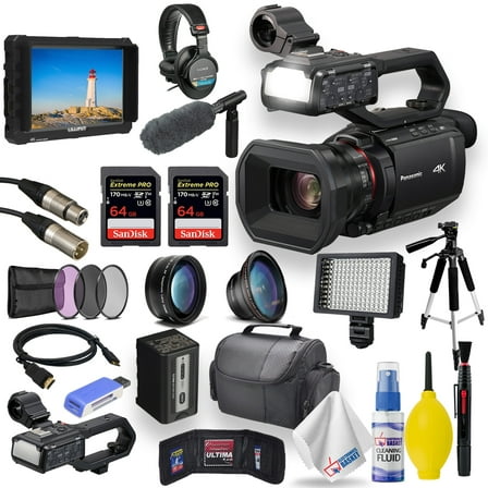 Panasonic HC-X2000 UHD 4K 3G-SDI/HDMI Pro Camcorder with 24x Zoom- Pro Bundle