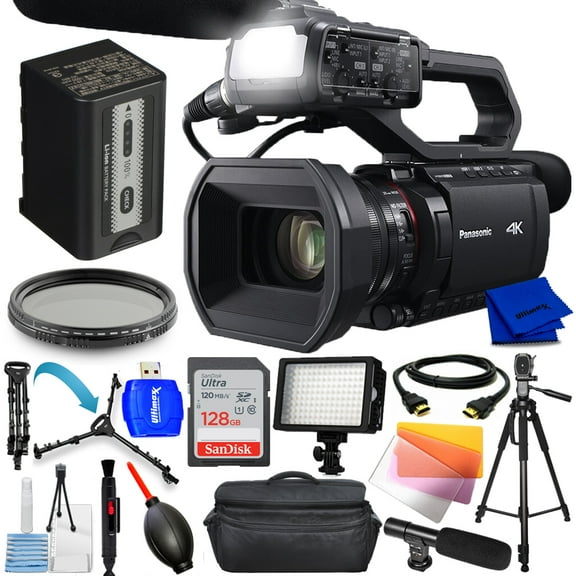 Panasonic HC-X2100 UHD 4K 3G-SDI/HDMI Pro Camcorder with 24x Zoom Bundle 2