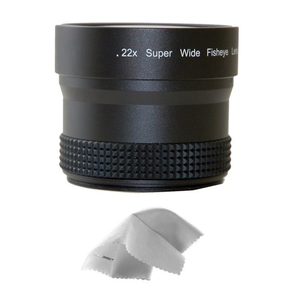 Panasonic HDC-TM900K 0.21x-0.22x High Grade Fish-Eye Lens + Nwv Direct Micro Fiber Cleaning Cloth