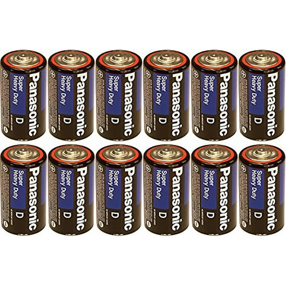 Panasonic Heavy Duty D Batteries X 12