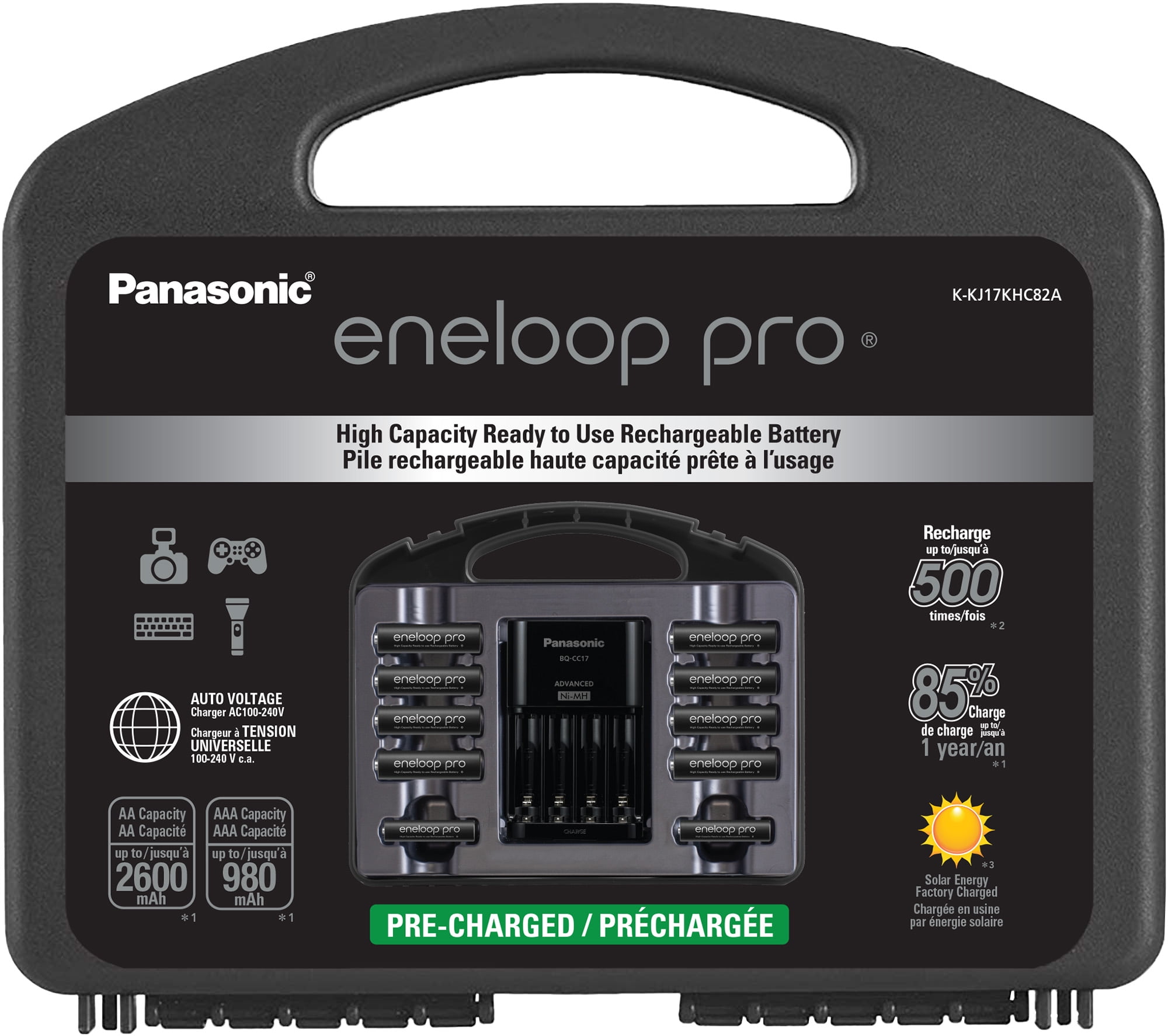 Panasonic K-KJ17KHC82A Eneloop Pro Rechargeable Battery Power Pack