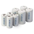 thumbnail image 1 of Panasonic K-KJBS1/2E8A eneloop C Size Battery Adapters for Use with Ni-MH Rechargeable AA Battery Cells, 8 Pack, 1 of 3