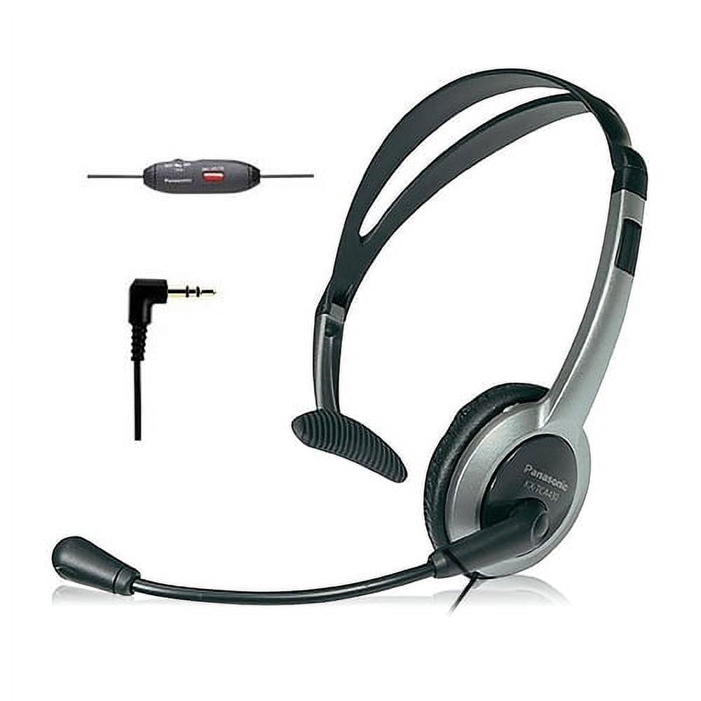 Panasonic KX-TCA430 Foldable Over-Ear Headset, Black
