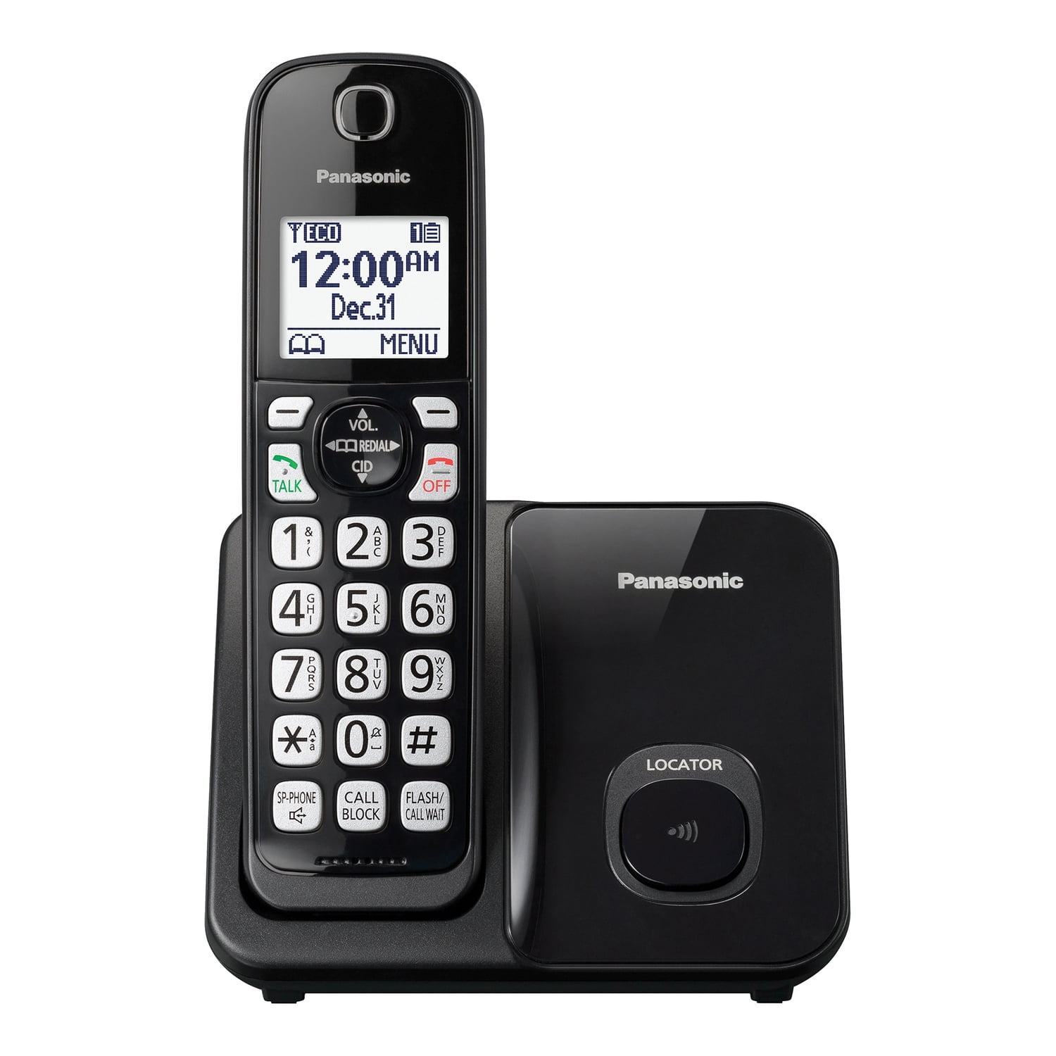Panasonic Cordless Phone with Advanced Call Block, Bilingual Caller ID and Easy to Read Large High-Contrast Display, Expandable System with 1 Handset Panasonic Cordless Phone with Advanced Call Block, Bilingual Caller ID and Easy to Read Large High-Contrast Display, Expandable System with 1 Handset
