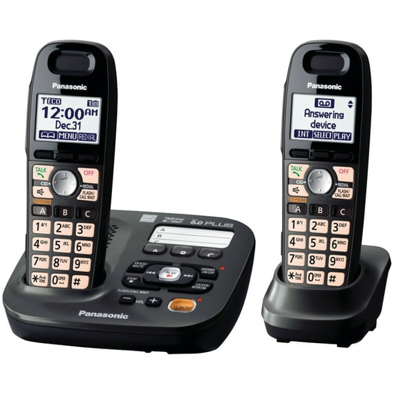 Panasonic KX-TG6592T Dect 6.0 Plus Cordless Amplified 2-Handset Phone System