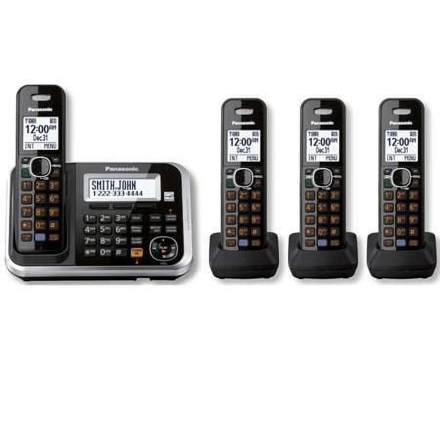 Panasonic KX-TG6844B 4 Handset 1.9GHz DECT 6.0 Wall Mountable Cordless Phone New - image 1 of 2