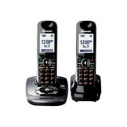 Panasonic KX-TG7532B - Cordless phone - answering system with caller ID/call waiting - DECT 6.0 Plus - 4-way call capability - black + additional handset