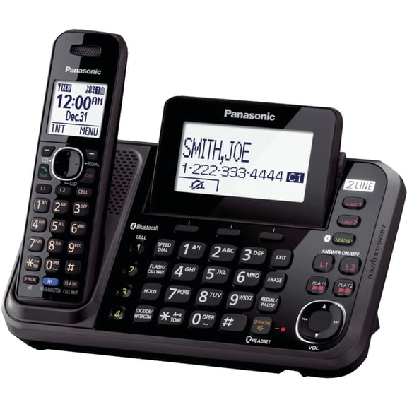 Panasonic KX-TG9541B DECT 6.0 1.90 GHz Cordless Phone, Black